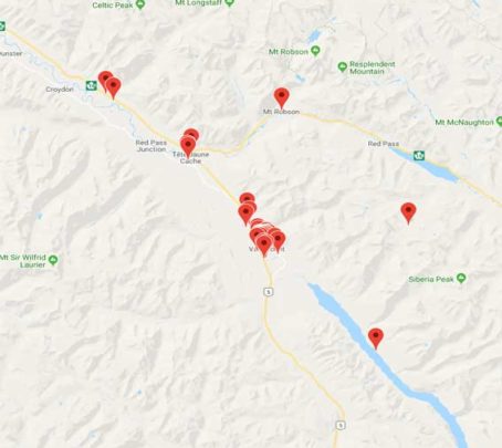 Google Map - Valemount BC