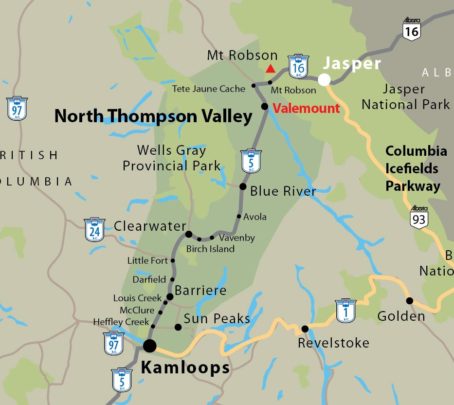 North Thompson Valley Corridor Map
